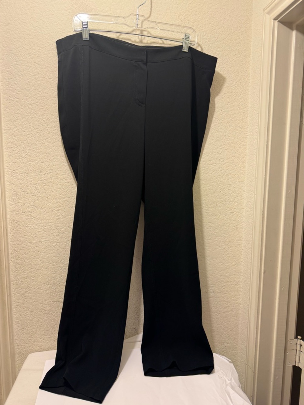 Per Se Women's Wide Leg Dress Pants in Black size 16